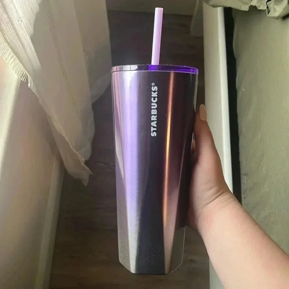 NWT Starbucks 2023 Lilac Silver Gradient Ombré Cup - Picture 1 of 3